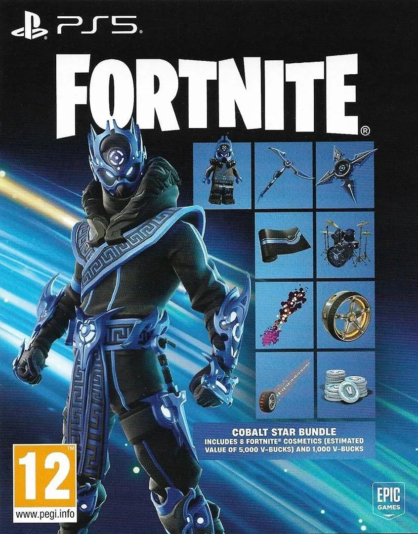Fortnite Cobalt Star Bundle + 1000 V-Bucks Cover Image PlayStation 5