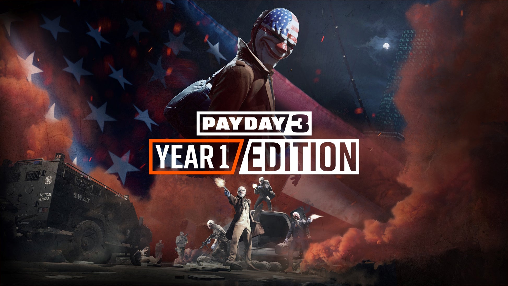 Payday 3 Year 1 Edition LATAM ROW Steam Base Game Cover Image