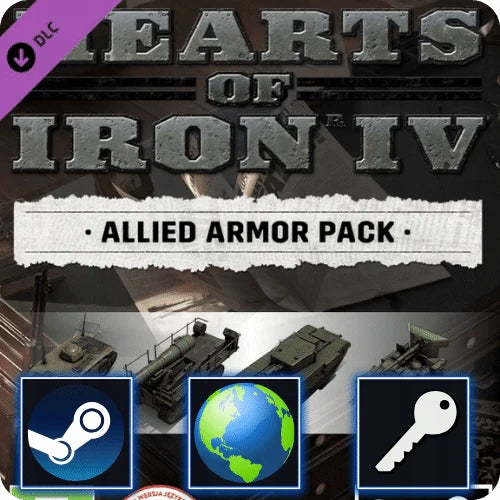 Hearts of Iron IV - Allied Armor Pack DLC Cover Image Steam