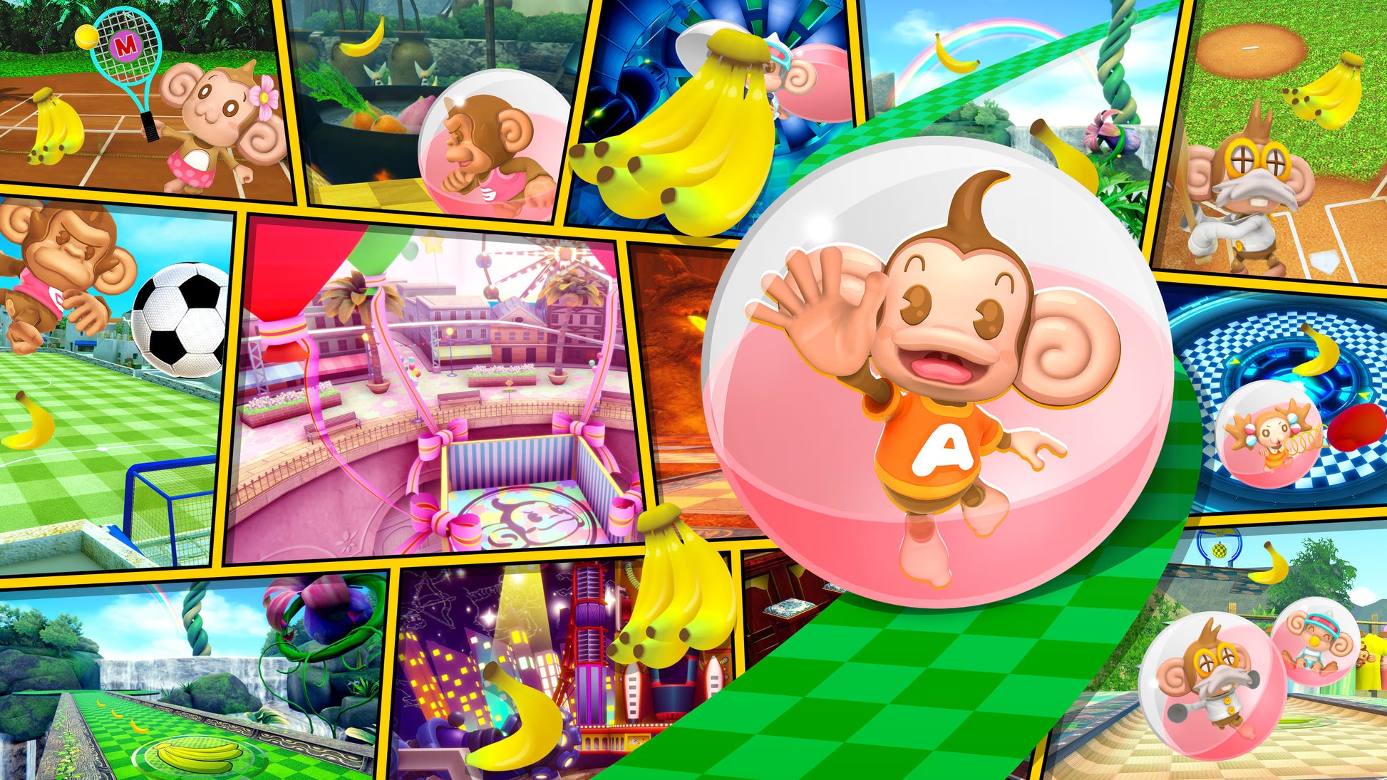 Super Monkey Ball Banana Mania EU Nintendo Switch Cover Image