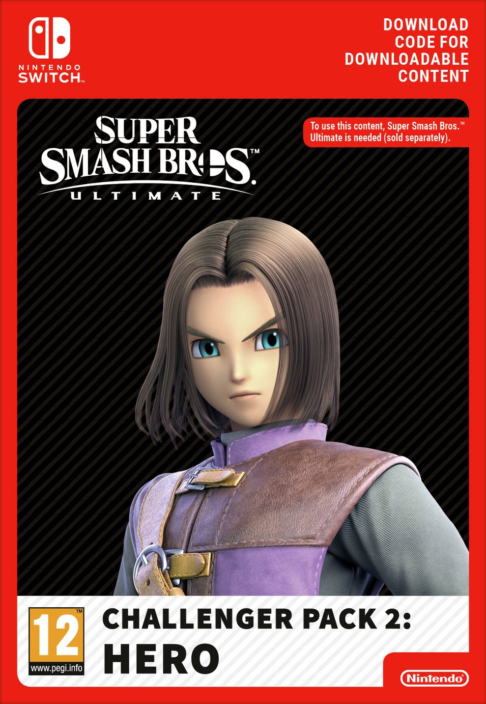 Super Smash Bros. Ultimate Challenger Pack 2: Hero DLC EU Nintendo Switch Cover Image