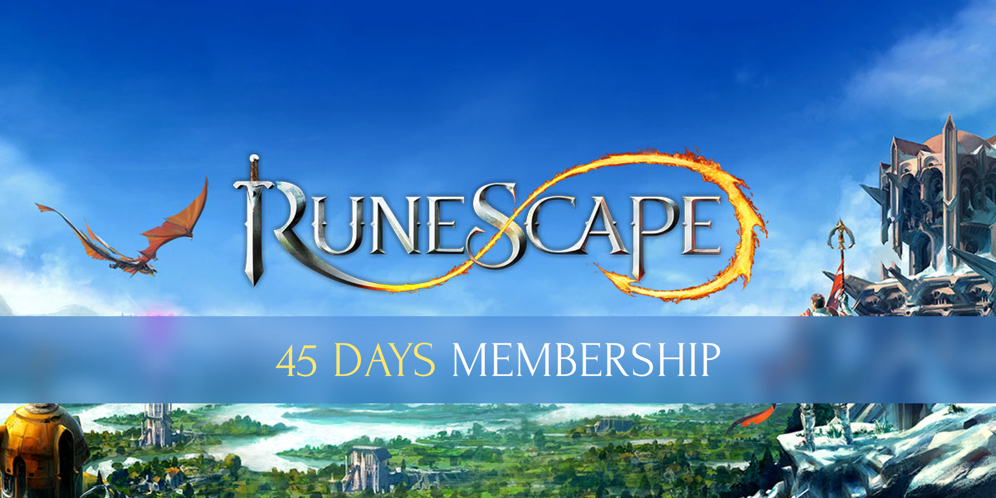 Runescape 45 Days Time Card + 1 Bond EU Gift Card Runescape Cover Image