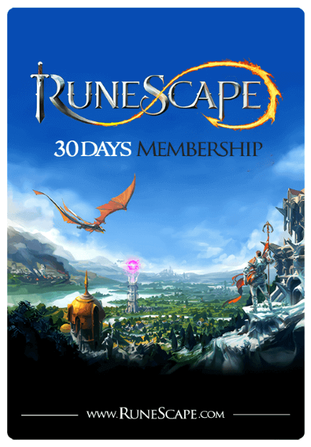 Runescape 30 Days Time Card