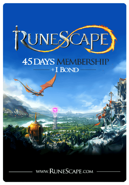 Runescape 45 Days Time Card + 1 Bond