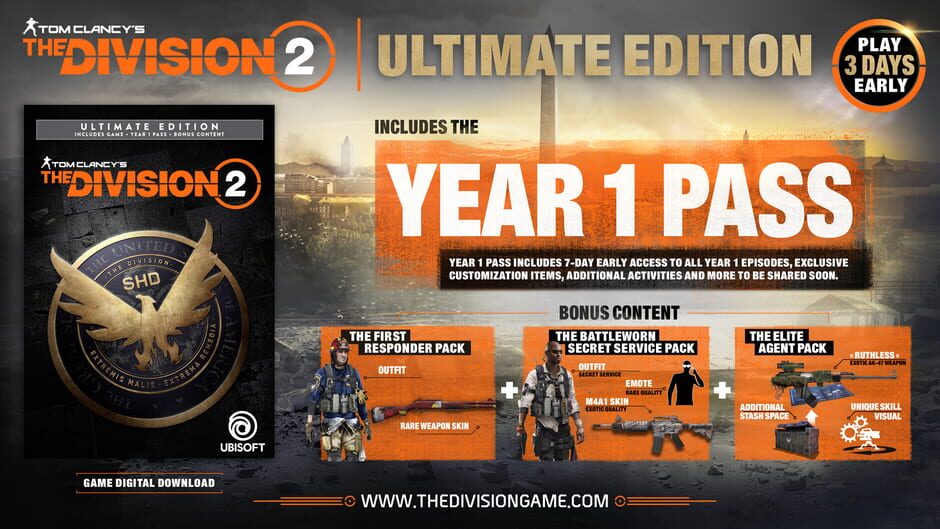 Tom Clancy's The Division 2 Ultimate Edition Cover Image Ubisoft Connect