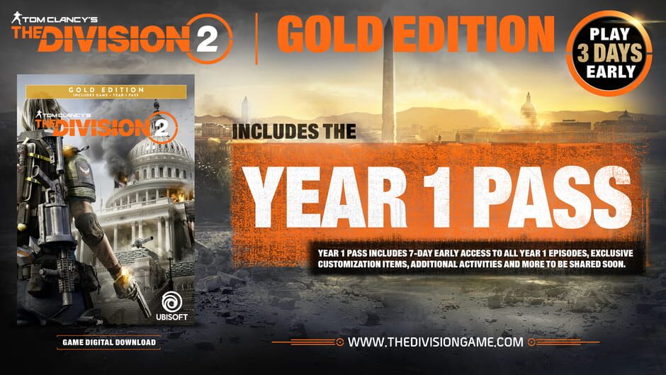 Tom Clancy's The Division 2 Gold Edition Cover Image Xbox One