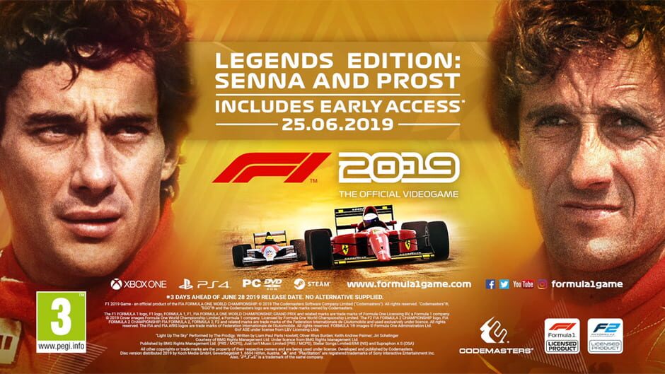 F1 2019 Legends Edition Senna & Prost Cover Image Xbox One
