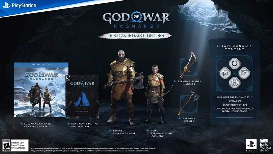 God of War Ragnarök Digital Deluxe Edition Cover Image PlayStation 4