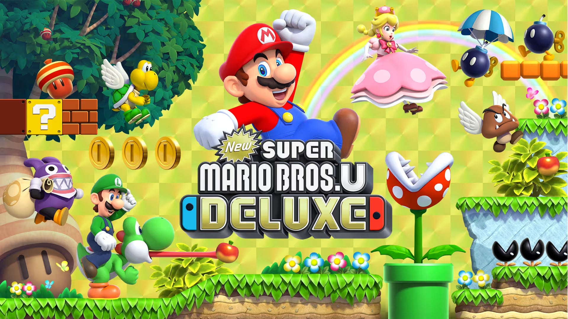 New Super Mario Bros U Deluxe EU Nintendo Switch Cover Image